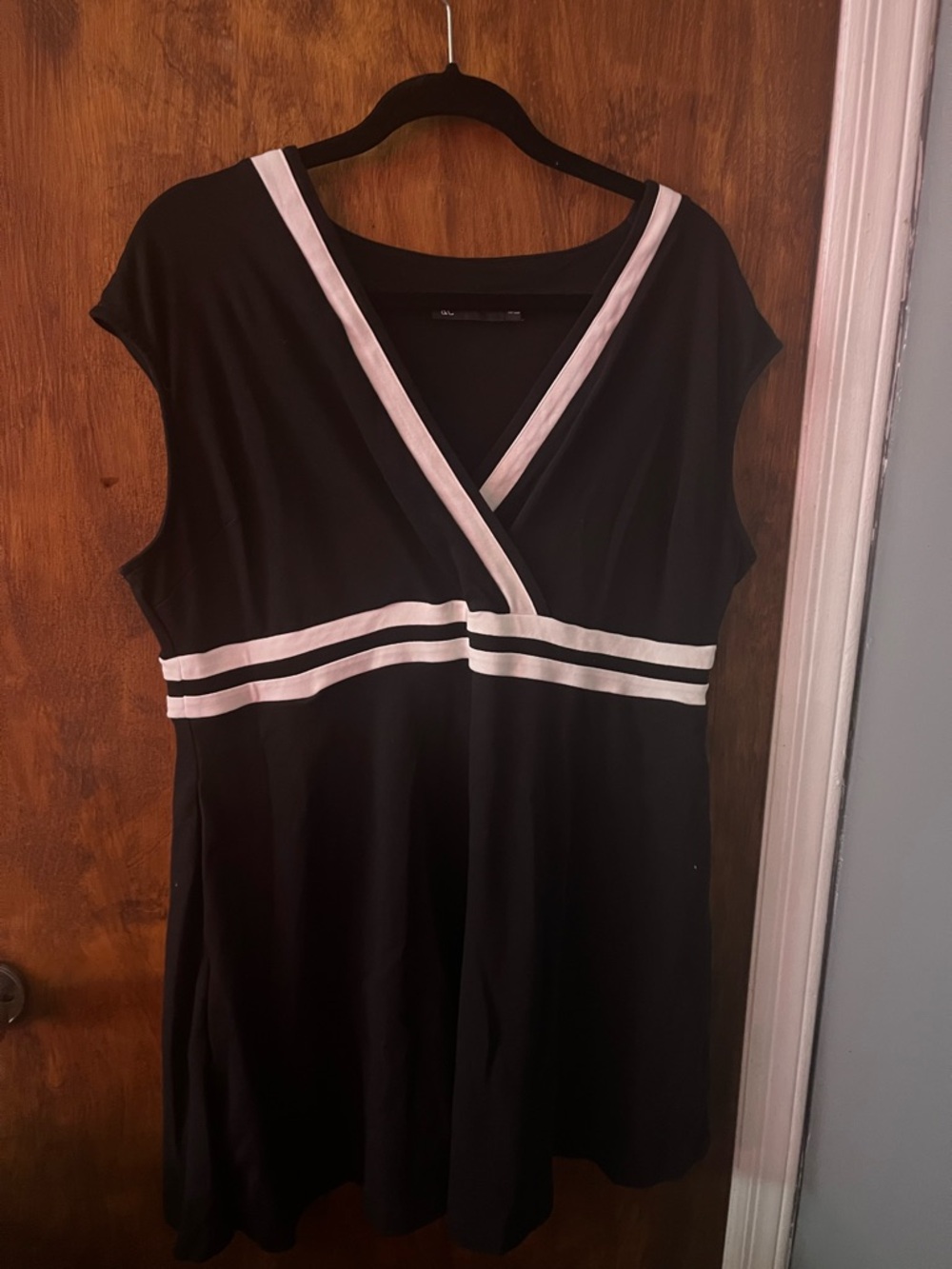 New York & Company Black Dress with White Trim